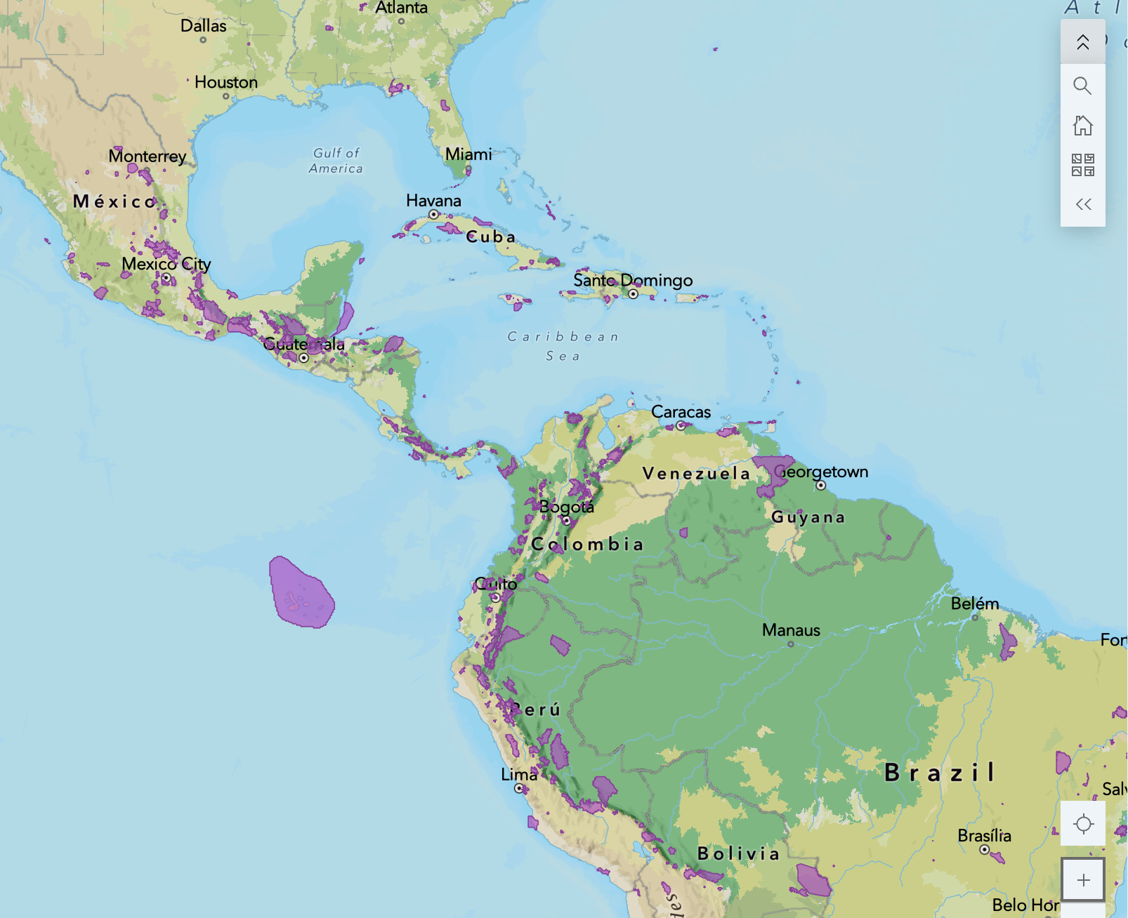 AZE Map showing a graphic depiction of effected areas.